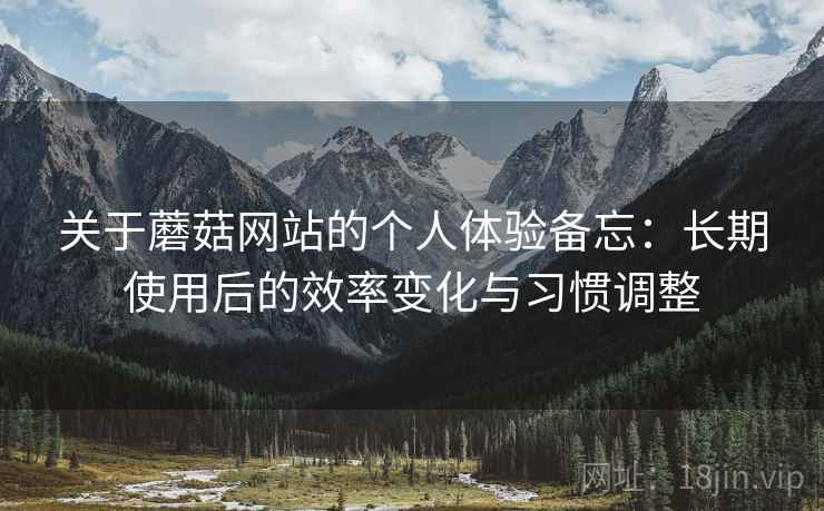 关于蘑菇网站的个人体验备忘：长期使用后的效率变化与习惯调整