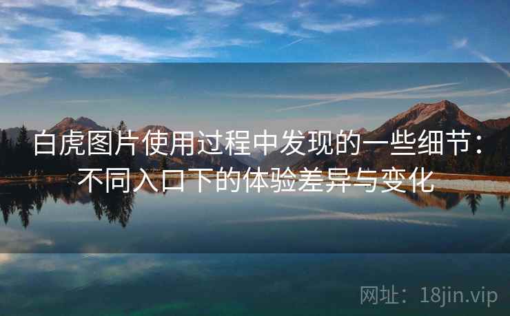 白虎图片使用过程中发现的一些细节：不同入口下的体验差异与变化