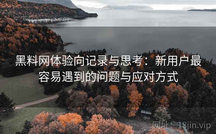 黑料网体验向记录与思考：新用户最容易遇到的问题与应对方式