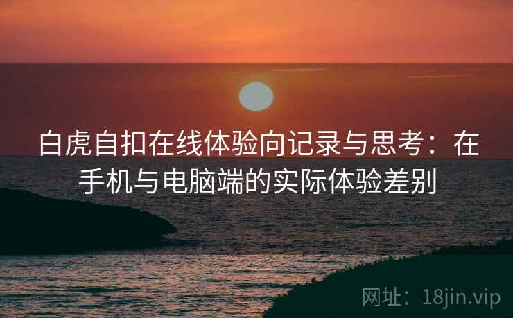 白虎自扣在线体验向记录与思考：在手机与电脑端的实际体验差别