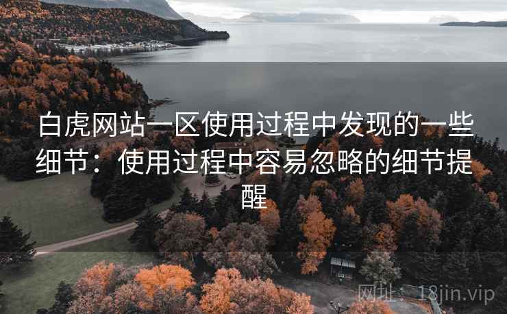 白虎网站一区使用过程中发现的一些细节:使用过程中容易忽略的细节提醒 白虎网站一区使用过程中发现的一些细节:使用过程中容易忽略的细节提醒