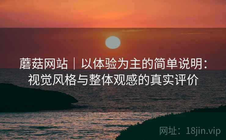 蘑菇网站｜以体验为主的简单说明：视觉风格与整体观感的真实评价